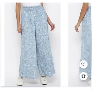 american eagle blue floral daisy pants